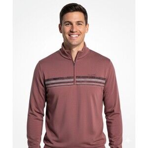 Travis Mathew Sweatshirt In The Line Up Mens Med Red Long Sleeve Pullover Golf